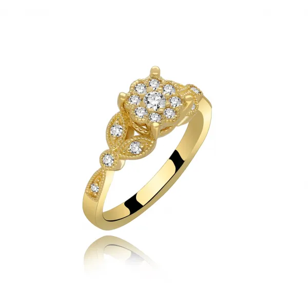 Złoty Pierścionek z Brylantami 0,30ct RSTB34