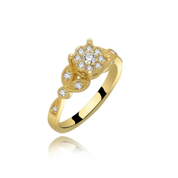 Złoty Pierścionek z Brylantami 0,30ct RSTB34