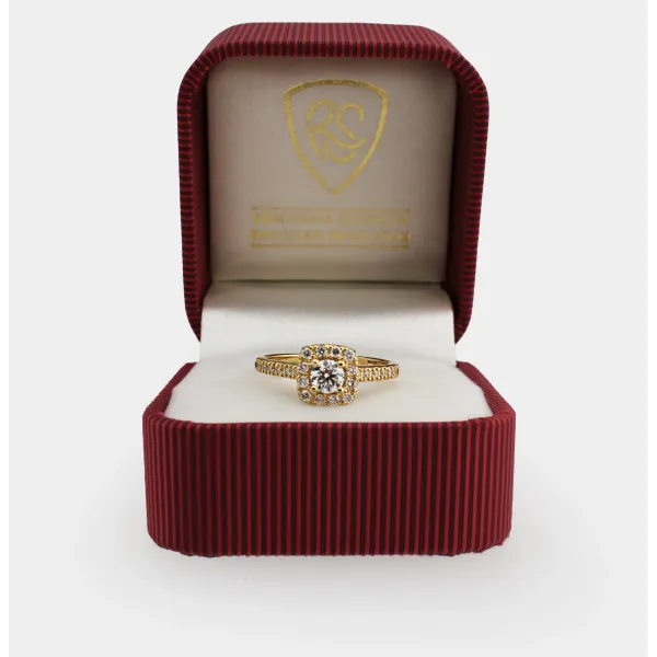 Pierścionek Zaręczynowy Z Brylantami 0,60ct RSR019