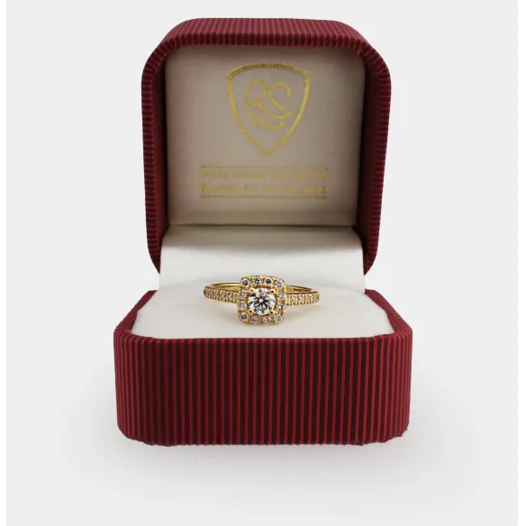 Pierścionek Zaręczynowy Z Brylantami 0,60ct RSR019