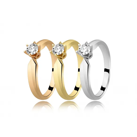 Złoty Pierścionek Z Brylantem 0,30 ct RSM0009