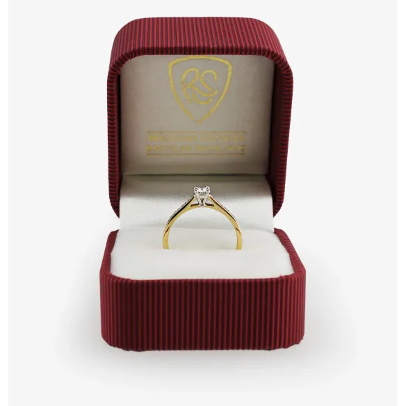 Złoty Pierścionek Z Brylantami 0,22 ct RS0388