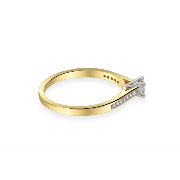 Złoty Pierścionek Z Brylantami 0,22 ct RS0388