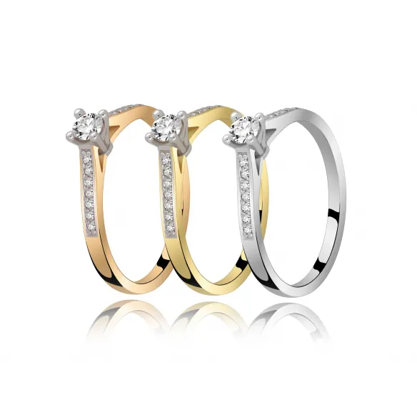 Złoty Pierścionek Z Brylantami 0,22 ct RS0388