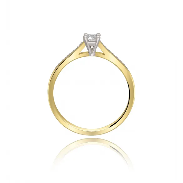 Złoty Pierścionek Z Brylantami 0,22 ct RS0388