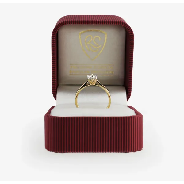 Złoty Pierścionek Z Brylantami 0,33 ct RS0474