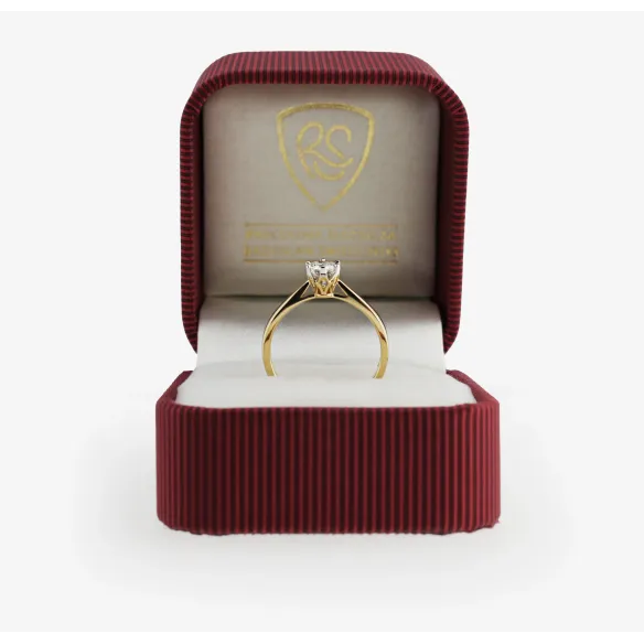 Złoty Pierścionek Z Brylantami 0,33 ct RS0474