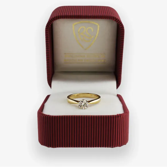 Złoty Pierścionek Z Brylantami 0,33 ct RS0474