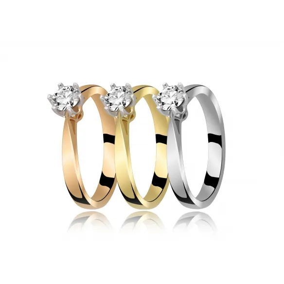 Złoty Pierścionek Z Brylantami 0,33 ct RS0474