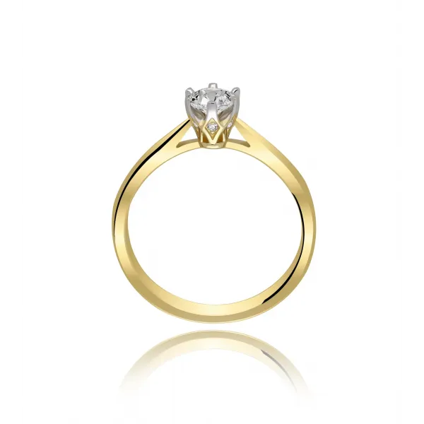 Złoty Pierścionek Z Brylantami 0,33 ct RS0474