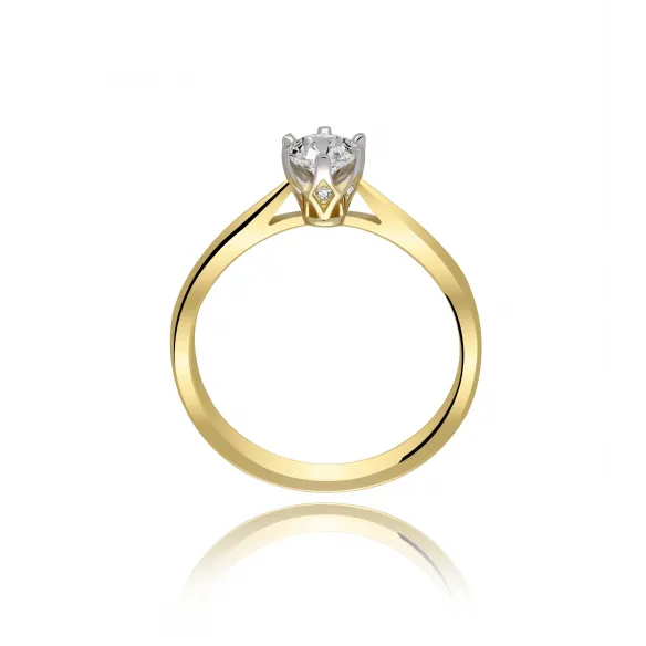Złoty Pierścionek Z Brylantami 0,33 ct RS0474