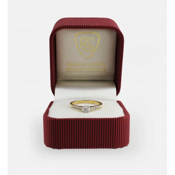 Złoty Pierścionek Z Brylantami 0,20 ct RS0459BIS