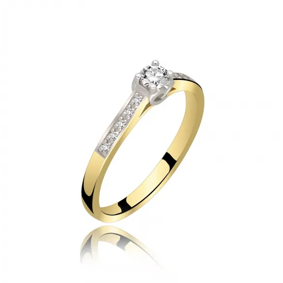 Złoty Pierścionek Z Brylantami 0,20 ct RS0459BIS