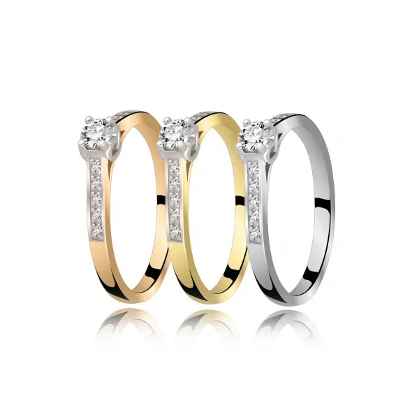 Złoty Pierścionek Z Brylantami 0,20 ct RS0459BIS