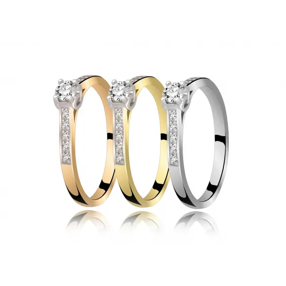 Złoty Pierścionek Z Brylantami 0,20 ct RS0459BIS