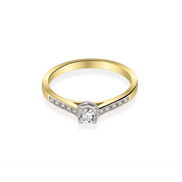 Złoty Pierścionek Z Brylantami 0,20 ct RS0459BIS