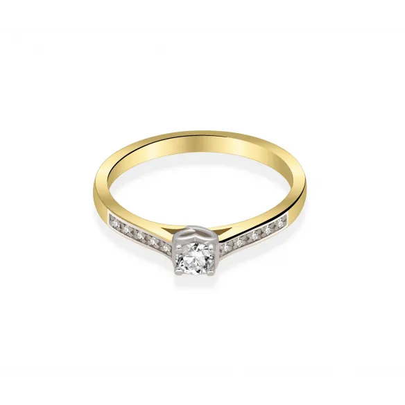 Złoty Pierścionek Z Brylantami 0,20 ct RS0459BIS