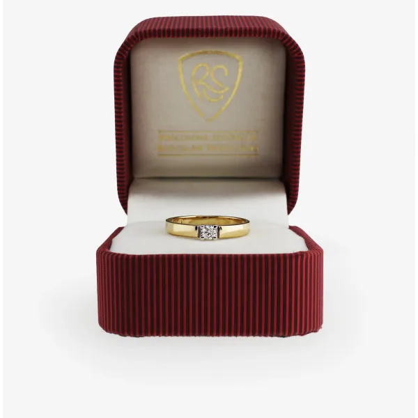Pierścionek Zaręczynowy Z Brylantem 0,10 ct RS0461