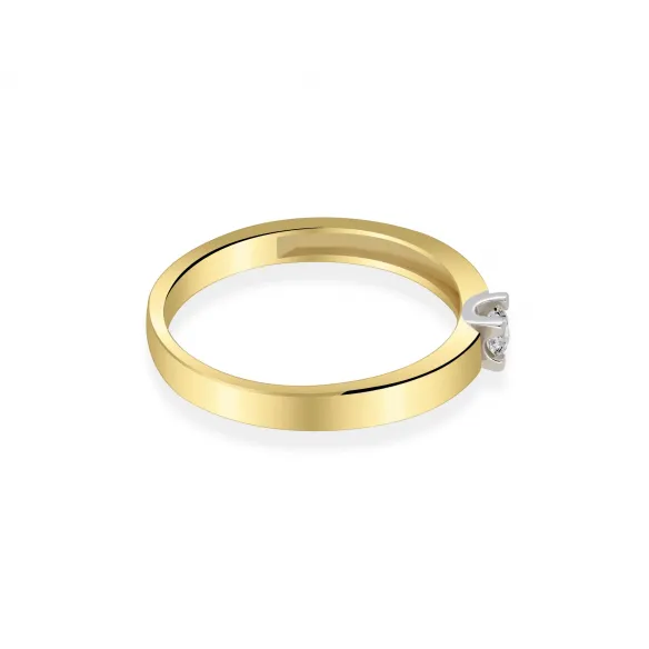 Pierścionek Zaręczynowy Z Brylantem 0,10 ct RS0461