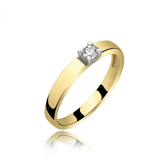 Pierścionek Zaręczynowy Z Brylantem 0,10 ct RS0461