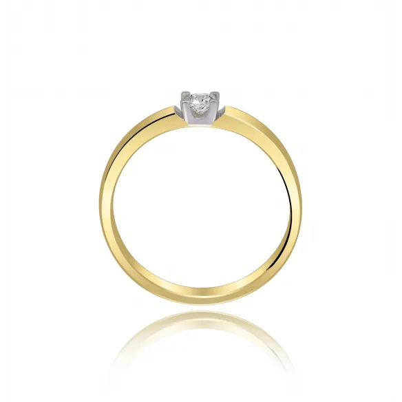 Pierścionek Zaręczynowy Z Brylantem 0,10 ct RS0461