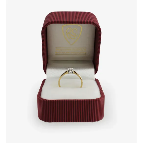 Pierścionek Zaręczynowy Z Brylantem 0,10 ct RS0207