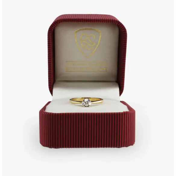 Pierścionek Zaręczynowy Z Brylantem 0,10 ct RS0207