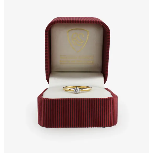 Pierścionek Zaręczynowy Z Brylantem 0,15 ct RS0158