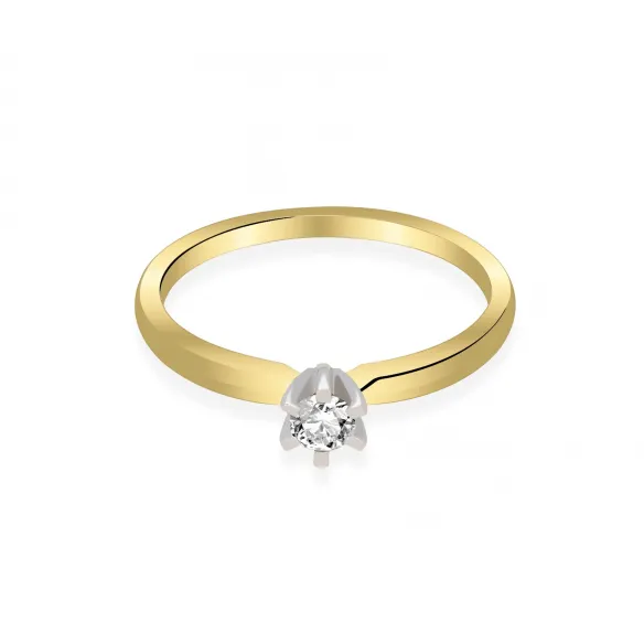 Pierścionek Zaręczynowy Z Brylantem 0,15 ct RS0158
