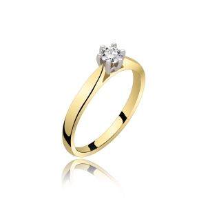 Pierścionek Zaręczynowy Z Brylantem 0,20 ct RS0295