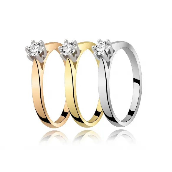 Pierścionek Zaręczynowy Z Brylantem 0,20 ct RS0295