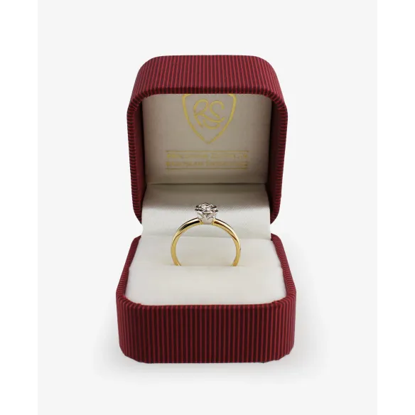 Pierścionek Zaręczynowy Z Brylantem 0,10 ct RS0159