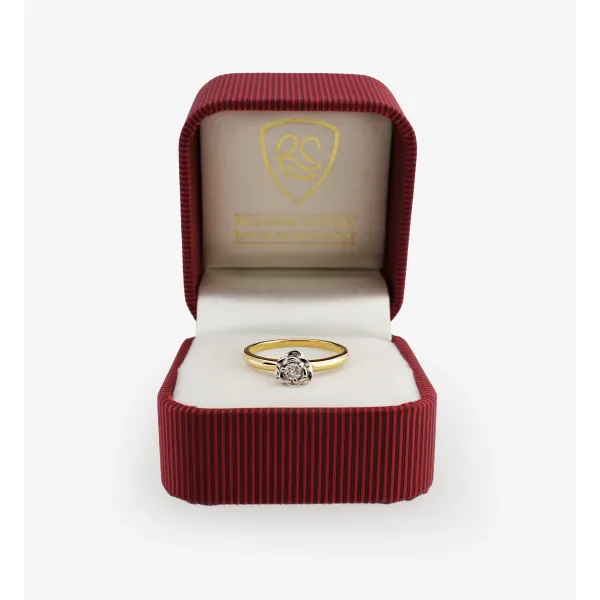 Pierścionek Zaręczynowy Z Brylantem 0,10 ct RS0159