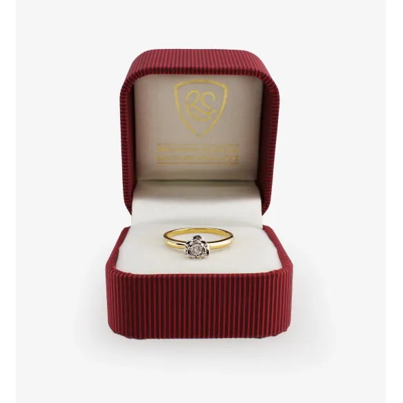 Pierścionek Zaręczynowy Z Brylantem 0,10 ct RS0159