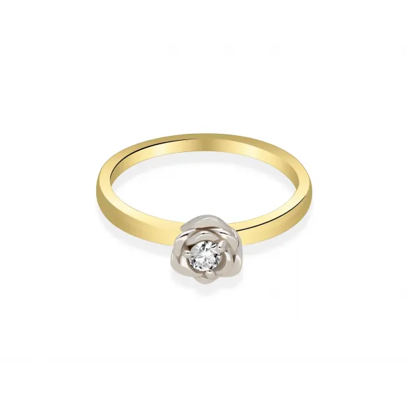 Pierścionek Zaręczynowy Z Brylantem 0,10 ct RS0159