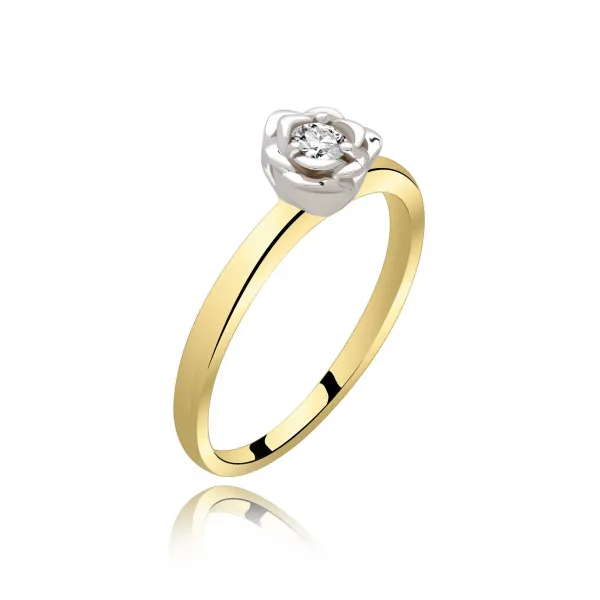 Pierścionek Zaręczynowy Z Brylantem 0,10 ct RS0159