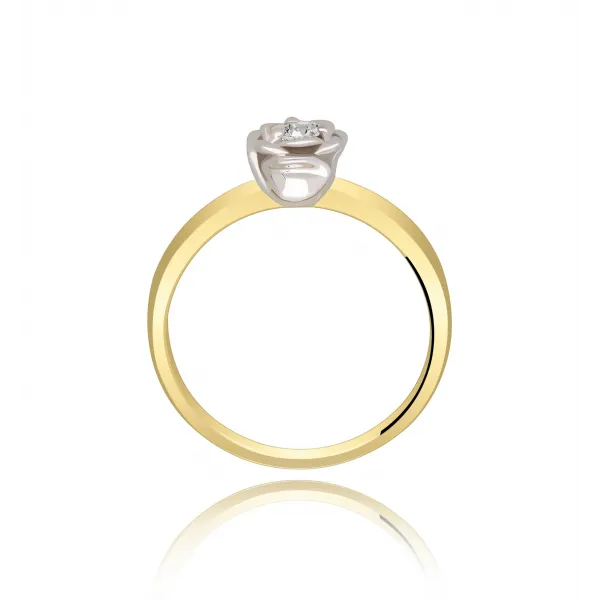 Pierścionek Zaręczynowy Z Brylantem 0,10 ct RS0159