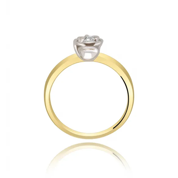 Pierścionek Zaręczynowy Z Brylantem 0,10 ct RS0159