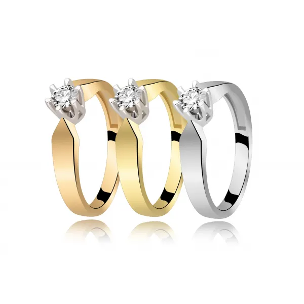 Pierścionek Zaręczynowy Z Brylantem 0,25ct RS0041