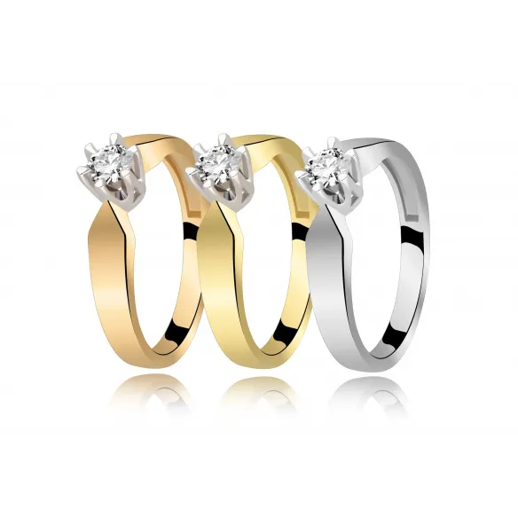 Pierścionek Zaręczynowy Z Brylantem 0,25ct RS0041