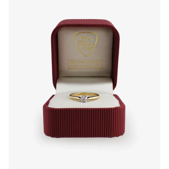 Pierścionek Zaręczynowy Z Brylantem 0,10 ct RS0488