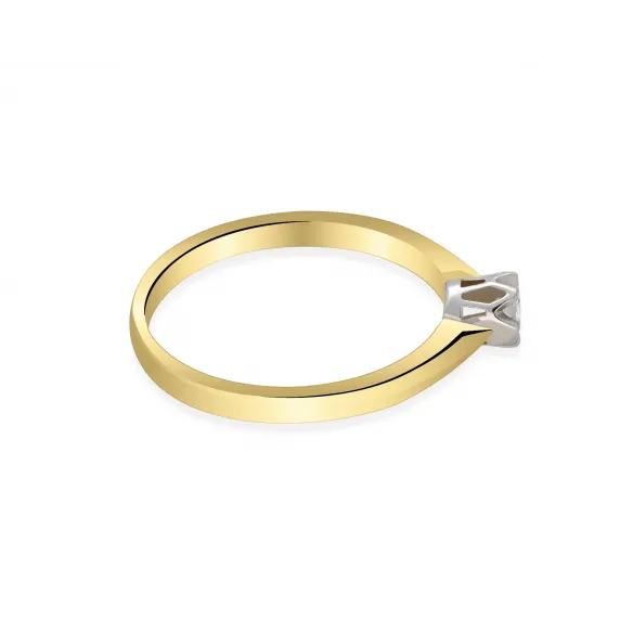 Pierścionek Zaręczynowy Z Brylantem 0,10 ct RS0488