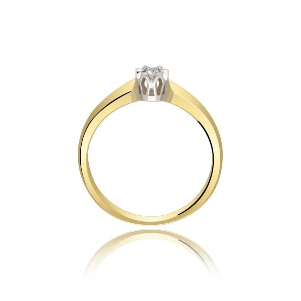 Pierścionek Zaręczynowy Z Brylantem 0,10 ct RS0488