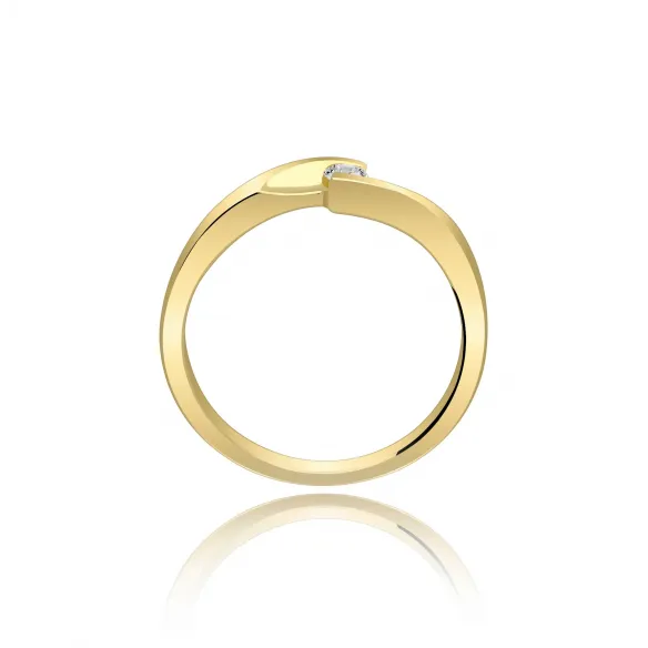 Złoty Pierścionek Z Brylantem 0,10 ct RS0034