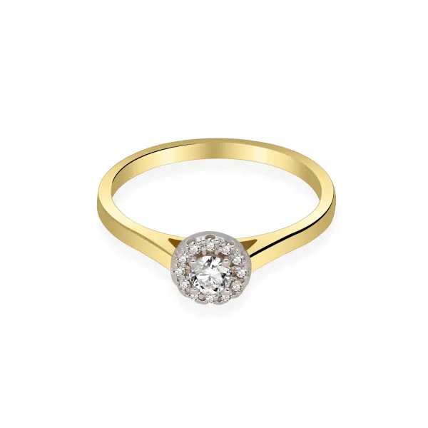 Pierścionek Zaręczynowy Z Brylantami 0,21ct RS0369