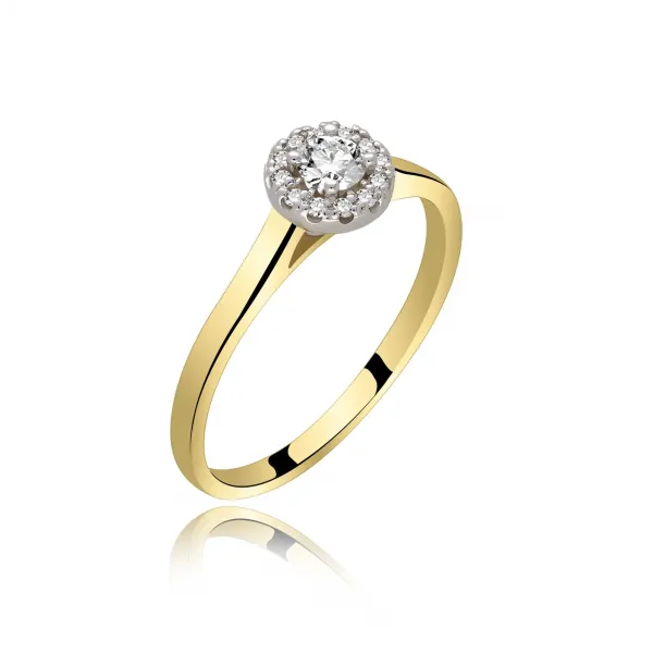 Pierścionek Zaręczynowy Z Brylantami 0,21ct RS0369