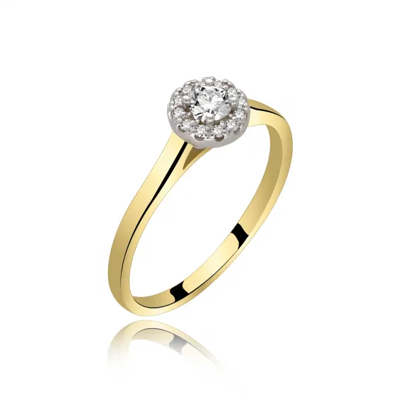 Pierścionek Zaręczynowy Z Brylantami 0,21ct RS0369