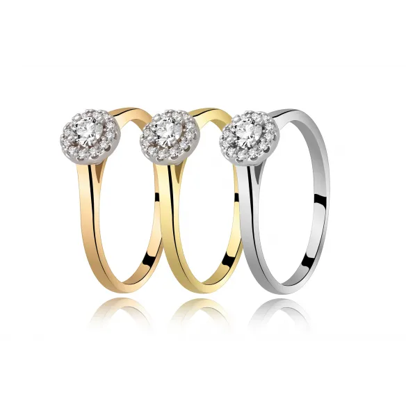 Pierścionek Zaręczynowy Z Brylantami 0,21ct RS0369