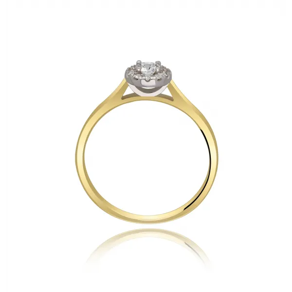 Pierścionek Zaręczynowy Z Brylantami 0,21ct RS0369