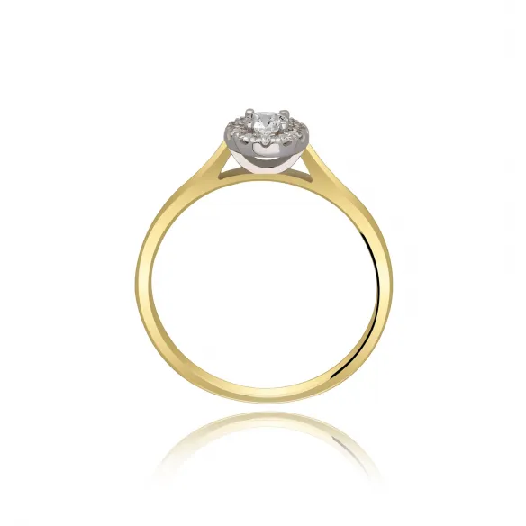 Pierścionek Zaręczynowy Z Brylantami 0,21ct RS0369